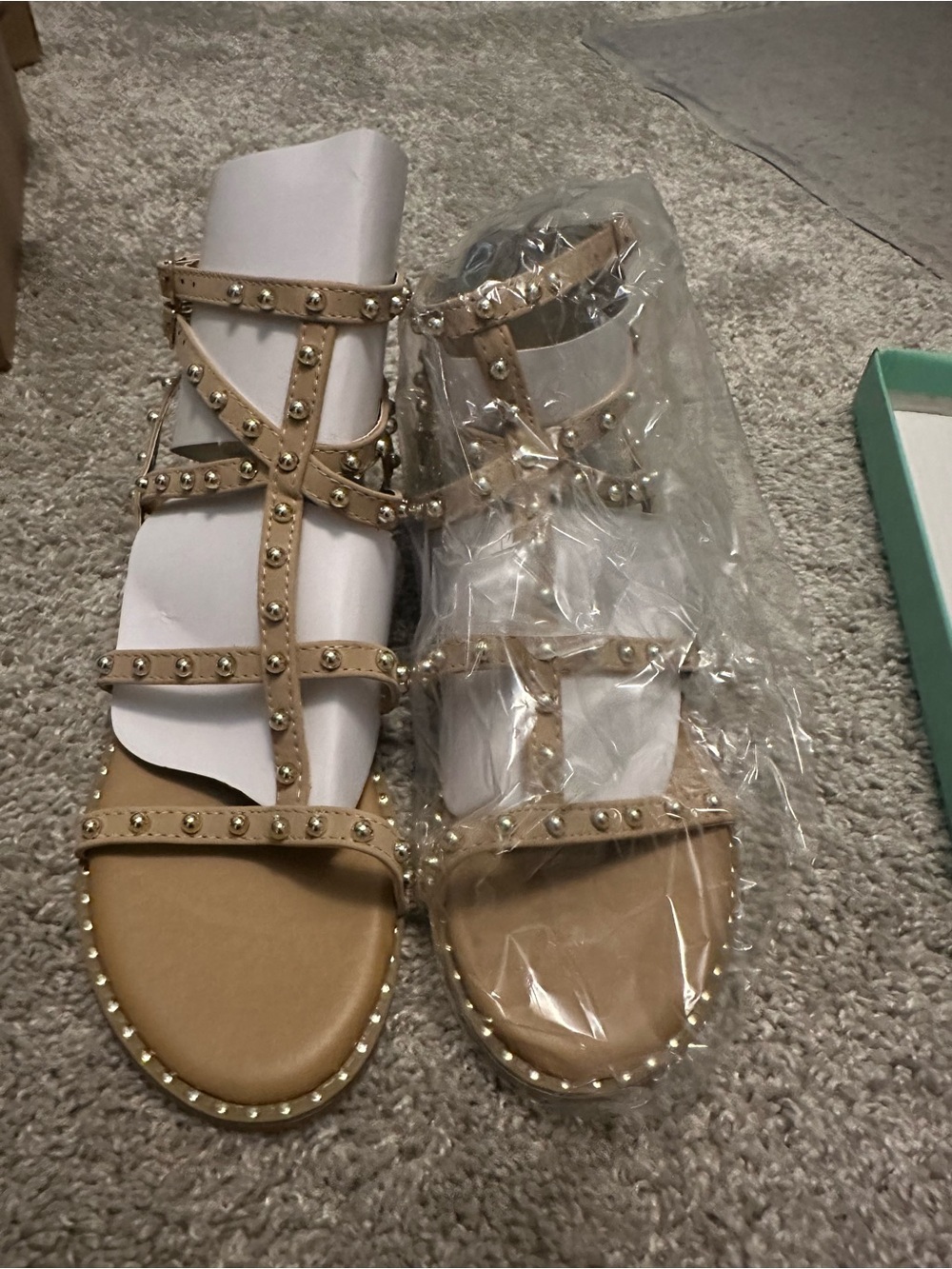 Studded Nude Gladiator Sandals - Women - Picture 7 of 9